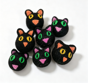 Jouet pour animaux en <span class=keywords><strong>feutre</strong></span> de laine pure, teint naturellement, sûr, fait main par des artisans, balles à mâcher interactives, compatible avec la catnip, jouet de dentition durable - Product Image 1