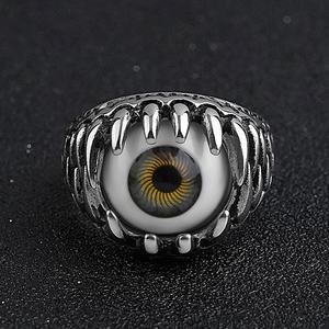 Anillo de Acero Inoxidable con Ojo de la Muerte, Estilo Hip Hop, Fábrica China - Product Image 3