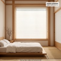 Tissu pour stores alvéolaires imperméable en non-tissé spunlace semi-occultant blanc 25 mm sur mesure