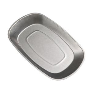 Stainless Steel BBQ Plate Rectangular <b>Microwave</b> Safe For Meat Vegetables Hot Pot Restaurant Use - Product Image 1