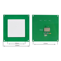 Modul Pembaca Tag All-in-one FONKAN 120*120mm UHF RFID 865-868Mhz 902-928Mhz EPC G2 6C Terintegrasi Antena 5.5dBi