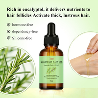 Serum Perawatan Rambut & Kulit Kepala dengan Minyak Esensial Rosemary Organik, Melembapkan Kulit Kepala, Bebas Kekejaman Hewan, untuk Semua Jenis Rambut