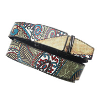 Ceinture JULUN pour Hommes – Style Western, Fabricants de Ceintures, Motif Paisley Ethnique Vintage, Boucle Automatique, Accessoire Décoratif Tendance pour Jean