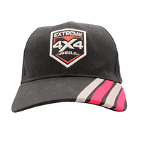 Custom katoen borduren logo cap man racing zwarte baseball cap