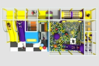 Aire de jeux intérieure commerciale, parc d'attractions, toboggans colorés, piscine à balles, filet de protection, équipement de jeu pour enfants, centres commerciaux, enfants