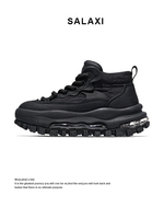 Sepatu Boots Platform Tinggi Musim Gugur/Dingin untuk Pria & Wanita, Sol Tebal Empuk, Sepatu Sneakers Outdoor untuk Mendaki Gunung dan Santai