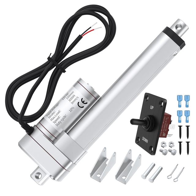 Industrial Heavy Duty 330lbs/1500N Solar Tracker Linear Actuator Multi-Functions Mounting Brackets Waterproof Customized Stroke