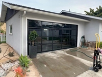 Alliage d'aluminium Verre teinté Moderne Nouveau Noir Combiné Automatique Porte de Garage pour Villa Porte de Garage Moderne