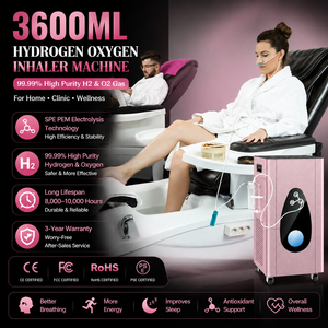 Generador de Oxígeno e Hidrógeno de 3600 ml, Inhalador SPE PEM de Alta Pureza, Máquina de Inhalación para el <span class=keywords><strong>Cuidado</strong></span> de la Salud en el Hogar y la Clínica - Product Image 1
