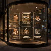 Film d'écran LED transparent pour vitrine incurvée de luxe