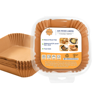 6.3 ", 7.9 inch dùng một lần không dính vuông Baking Thảm Airfryer vuông Nồi chiên không khí lót giấy 50 cái - Product Image 1