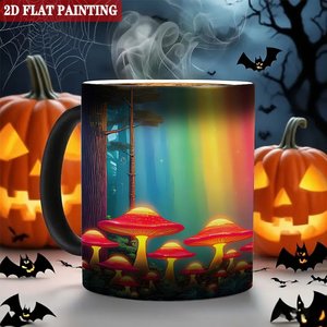 Heat Transfer Art Craft Blank Mug Frosted Black 11oz <b>Ceramic</b> Heat Sensitive Gift <b>Cup</b> - Product Image 6