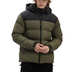 เสื้อแจ็คเก็ตดาวน์บล็อกสีสำหรับฤดูหนาวสำหรับผู้ชาย พร้อมแถบตีนตุ๊กแกที่ข้อมือและเชือกรูดที่ชายเสื้อ - Product Image 1