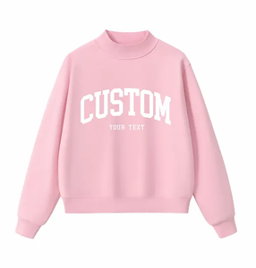 <span class=keywords><strong>Felpa</strong></span> Boutique a Collo Alto e Maniche Lunghe per Bambini e Bambine, Giallo, Rosa, Grigio e Blu Navy, <span class=keywords><strong>Felpa</strong></span> Personalizzata per Bambini - Product Image 3