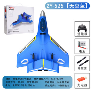 Avion télécommandé 2024 ZY-525 2.4G avec lumières LED, modèle d'avion planeur en mousse EPP, jouets d'avion RC - Product Image 6