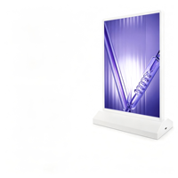 Boîtes lumineuses publicitaires verticales rechargeables pour comptoir, menu LED