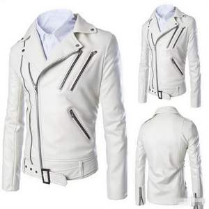 Giacche in Pelle PU Nera da Moto per Uomo Taglie Forti <span class=keywords><strong>S</strong></span>-5XL, Primavera Autunno Inverno, Colletto Classico, Cappotti Maschili Slim - Product Image 3