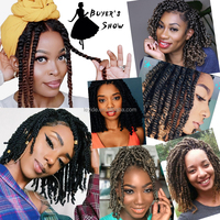 Bombe à ressort pré-torsadée Nubian Twist Hair Pré-bouclé Ombre Ghana Mini Spring Passion Twist Synthétique Crochet Tresse Cheveux