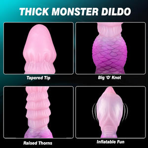 Dildo gonflable géant en forme de dragon, nœud fantaisie, pénis épais, dildo anal avec ventouse, dildo de cheval, pénis d'animal, <span class=keywords><strong>bite</strong></span> de <span class=keywords><strong>chien</strong></span> - Product Image 5