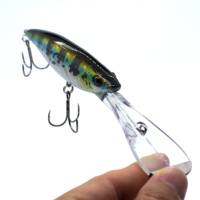 Leurres de pêche en eau salée leurre de pêche à la traîne en haute mer 115mm 34g leurre méné manivelle 1pc fil à travers hochet VMC crochets