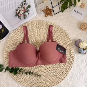 2321 #2025 novedad de verano sujetador fino de moda para mujer al por mayor diario suave Color sólido ajustable en el pecho sujetador de punto - Product Image 2