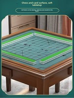 Table de Mahjong chinoise en bois, ensemble de jeu de Mahjong, table de Mahjong de taille standard, table à manger de Mahjong