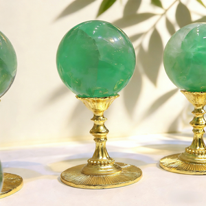 Boules de cristal de fluorite verte naturelle brute, sculptées, attirent l'attention, pour la décoration intérieure - Product Image 3