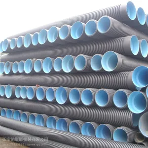 FOB SHANGHAI HDPE plastic pipe corrugator machine PE double wall corrugated pipe production line