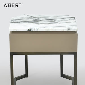 WBERT Classic Twist One Drawer <b>Nightstand</b> with Two Metal Legs - Product Image 6