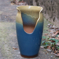 Pot Bunga Yixing Purple Sand Porcelain, Berlapis Warna, Dilengkapi Lubang Drainase, Ramah Lingkungan, Kualitas Tinggi, Ukuran Besar, Terbuat dari Keramik, Cocok untuk Anggrek