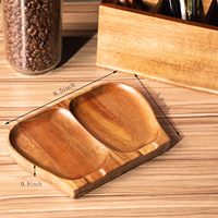 Repose-cuillère en bois d'acacia de grande taille, support double pour cuillères en bois avec pieds en silicone antidérapants, repose-cuillère de cuisine fait main