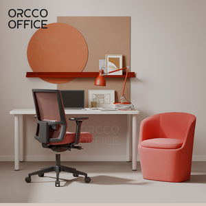 Ormodern Modern ergonomik bilgisayar sandalyesi çok fonksiyonlu orta arka yönetici yöneticisi döner file arkalıklı ofis koltuğu - Product Image 1