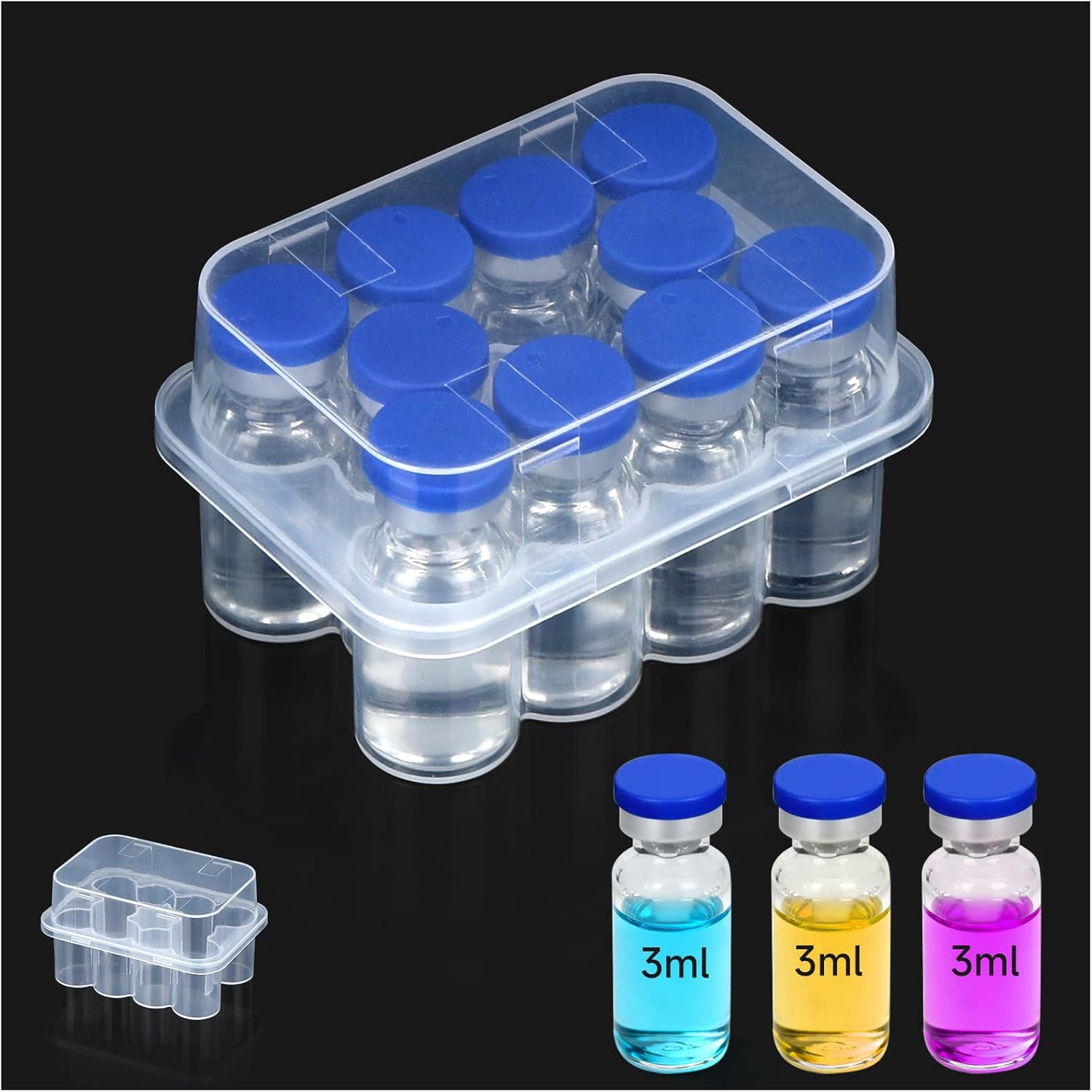 Clair 3 ml avec 4 emplacements pour flacons