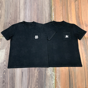 Camiseta de hombre vintage con bolsillo, venta al por mayor de fábrica, logotipo personalizado serigrafiado y bordado, 100% algodón, corte relajado, lavado ácido - Product Image 5
