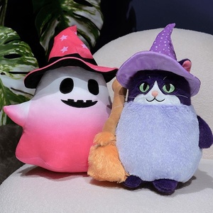 Oreiller en peluche fantôme d'Halloween Super drôle magicien chat peluche jouets personnalisés peluches de personnalisation pour les vacances - Product Image 2
