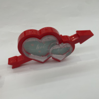 Cadre photo en acrylique en forme de cœur LOVE, remplissage personnalisé de paillettes, ornement de bureau, décoration anti-stress pour cadeaux de la Saint-Valentin