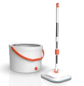 JOYBOS MOP Microfiber Spin Mop and Bucket Set with Internal Water Filtration System Self Cleaning Dry Wet Flat Floor mop
