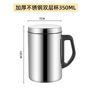 Gobelet isotherme en acier inoxydable 500 ml à double paroi sous vide, tasse à eau pour homme avec poignée et couvercle - Product Image 5