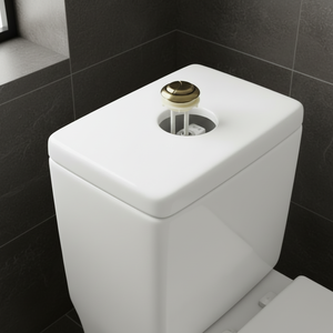 Plaque de chasse d'eau noire mate ABS avec <span class=keywords><strong>bouton</strong></span> <span class=keywords><strong>poussoir</strong></span> chromé et nickel brossé pour réservoir de toilettes - Product Image 3