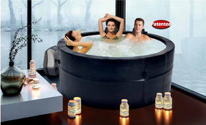 Spa de massage rond portable en mousse écologique pour 6 personnes, 184 cm x 73 cm, noir, avec <span class=keywords><strong>pompe</strong></span> classique - Product Image 5