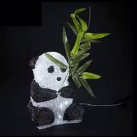 Statues d'animaux de Noël Panda Décorer Modélisation Led Motif Lumière 3D Panda Lumière Extérieure dans le Parc