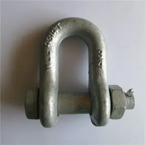 China Hot Galvanized Drop Forged U.S. Bolt Type Chain Shackle Price