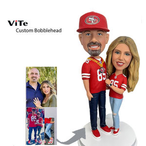 Statuette Personalizzate in Argilla Polimerica Fatte a Mano per Coppie, Regalo per il 10° Anniversario - Product Image 2