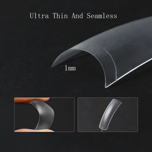 Faux ongles ultra-fins en ABS, demi-couverture, blanc mat, anti-rayures, pour extension d'ongles et manucure - Product Image 6