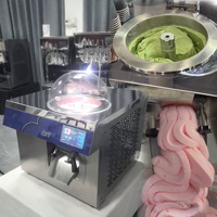 Machine à glaces italienne commerciale verticale automatique à cylindre de 6 L, monophasée, en acier inoxydable 304