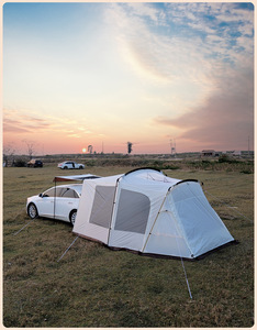 Tente arrière de voiture étanche avec logo personnalisé pour 4-6 personnes, tente de coffre SUV portable pour les voyages en plein air - Product Image 6