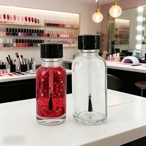 Bouteilles en verre transparent brun foncé industrielles avec bouchon à vis rond pour application de précision en <span class=keywords><strong>atelier</strong></span>, surface givrée - Product Image 6