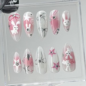 <span class=keywords><strong>Faux</strong></span> ongles de fleur papillon faits à la main <span class=keywords><strong>pour</strong></span> filles en stock ongles fabriqués à la main 3D ongles d'art ongles artificiels portables - Product Image 5