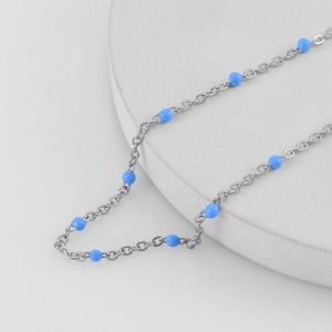 Collier fantaisie bohème fait main avec perles arc-en-ciel, chaîne satellite multicouche en acier inoxydable pour femme - Product Image 5