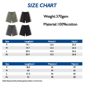 Pantalones cortos deportivos para hombre con dobladillo dividido y logotipo personalizado, ropa deportiva personalizada OEM, entrenamiento para correr con cordón lavado ácido de algodón 100% - Product Image 4